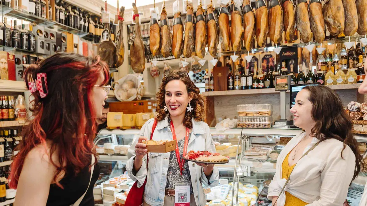 Morning coffee and bifana at a counter on a Tastes and Traditions guided food tour in Lisbon