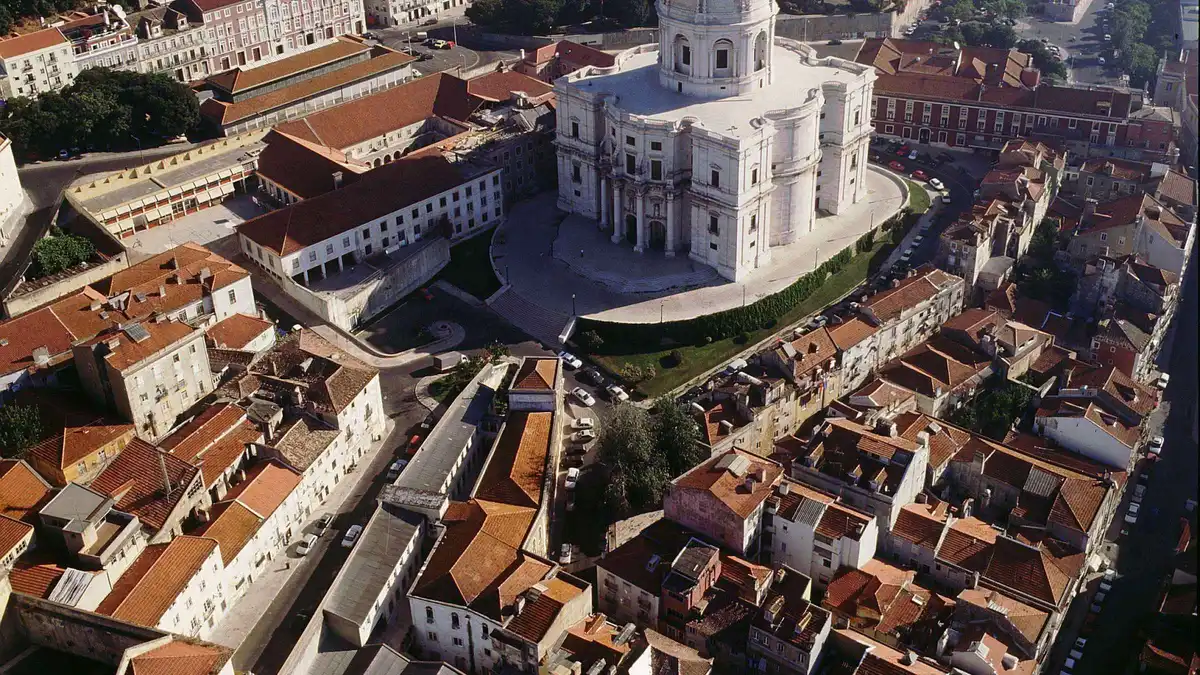 White marble dome and interior of the National Pantheon in Lisbon, seen with a National Pantheon entry ticket